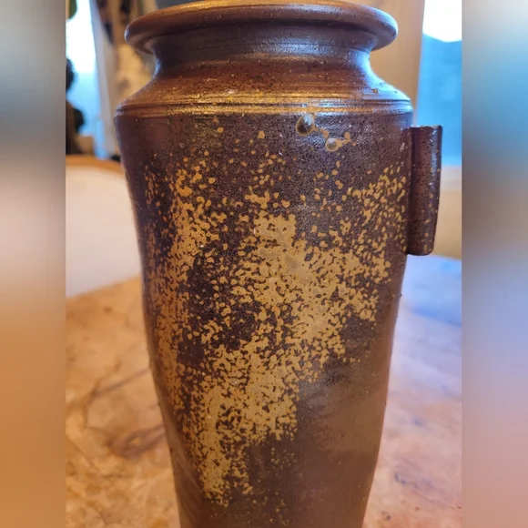 Traditional Japanese Bizen Ware Bizen-yaki Rustic Brutalist Pottery Vase